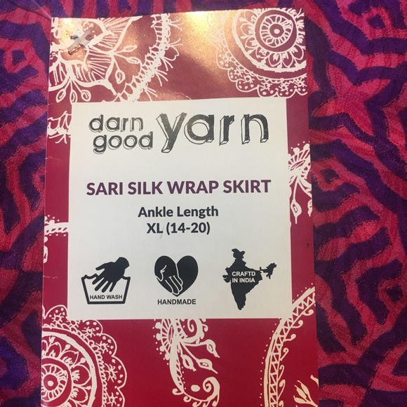 Darn Good Yarn Sari Wrap Skirt (new) - Picture 6 of 8